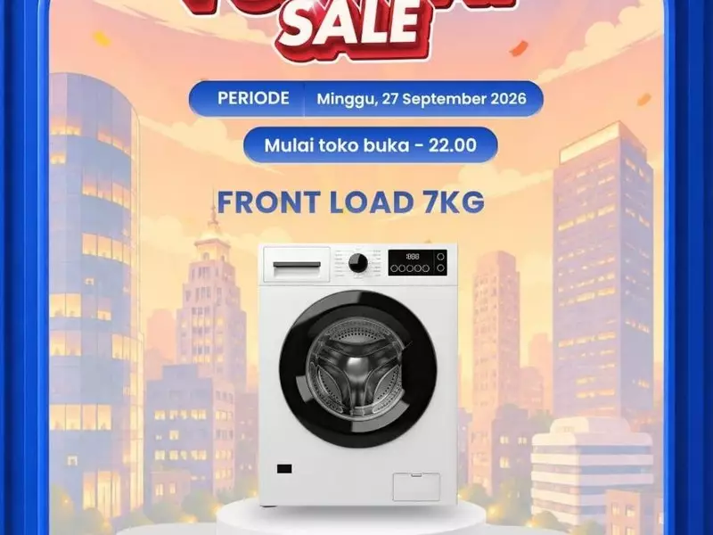 Beli Mesin Cuci Front Load 7 Kg di Transmart Full Day Sale, Diskon Rp 2 Juta!