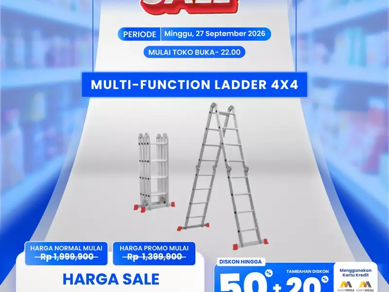 Cuma di Transmart Full Day Sale, Beli Tangga Multifungsi Dapat Diskon Gede