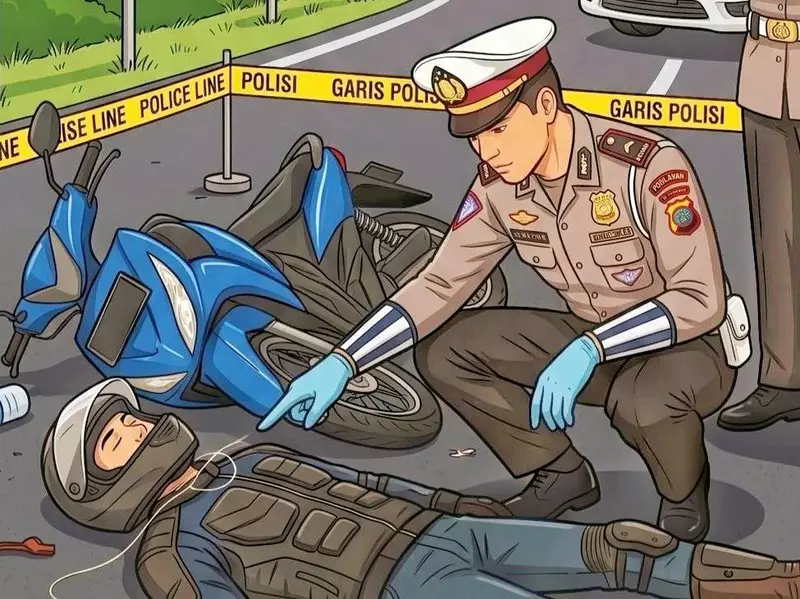 Ojol Tewas Tergeletak di Pinggir Jalan Transyogi Bogor, Diduga Laka Tunggal
