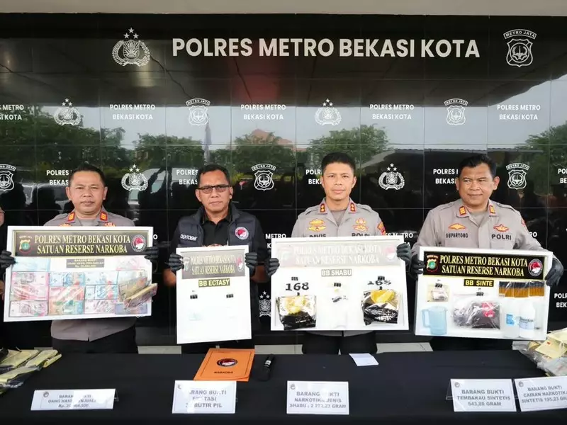 Operasi Nila Polres Bekasi Kota: 74 Tersangka, 49.119 Butir Obat Keras Disita