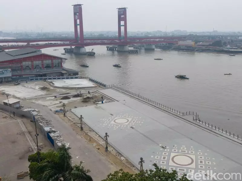 Pelataran Benteng Kuto Besak Dipercantik, Revitalisasi Habiskan Rp9,9 Miliar