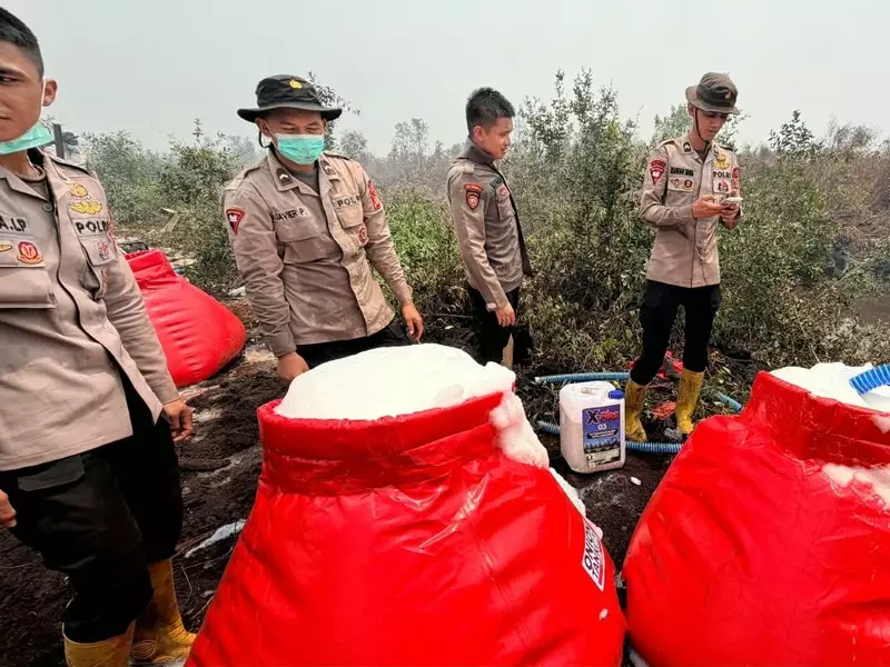 Polda Sumsel Gunakan Drone & X-Fire Padamkan Karhutla di Wilayah OKI