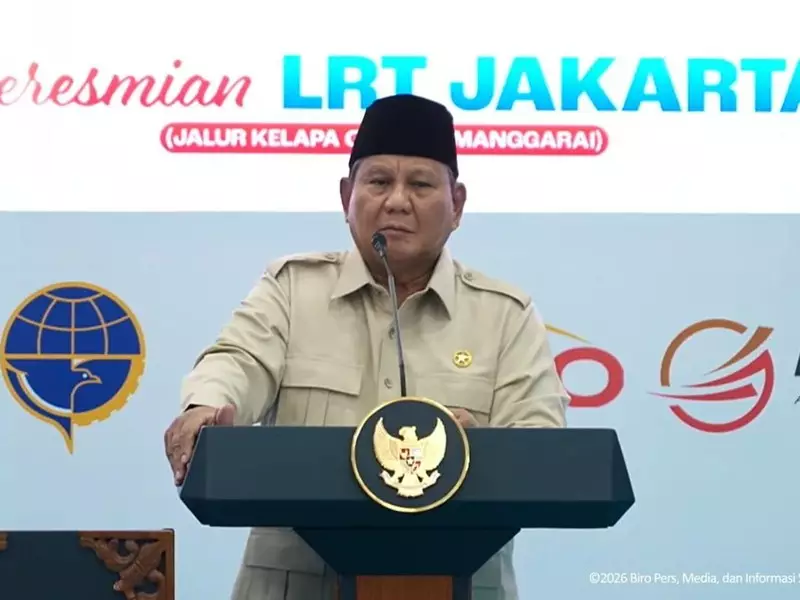 Prabowo Sapa Pramono di Peresmian LRT Jakarta: Ada Bowonya, Orang Baik
