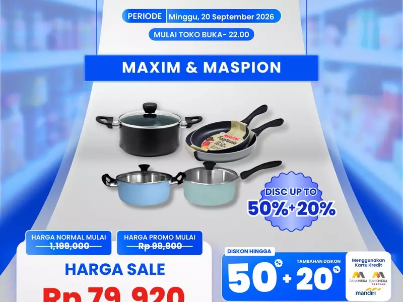 Transmart Full Day Sale! Alat Masak Jadi Semurah Ini