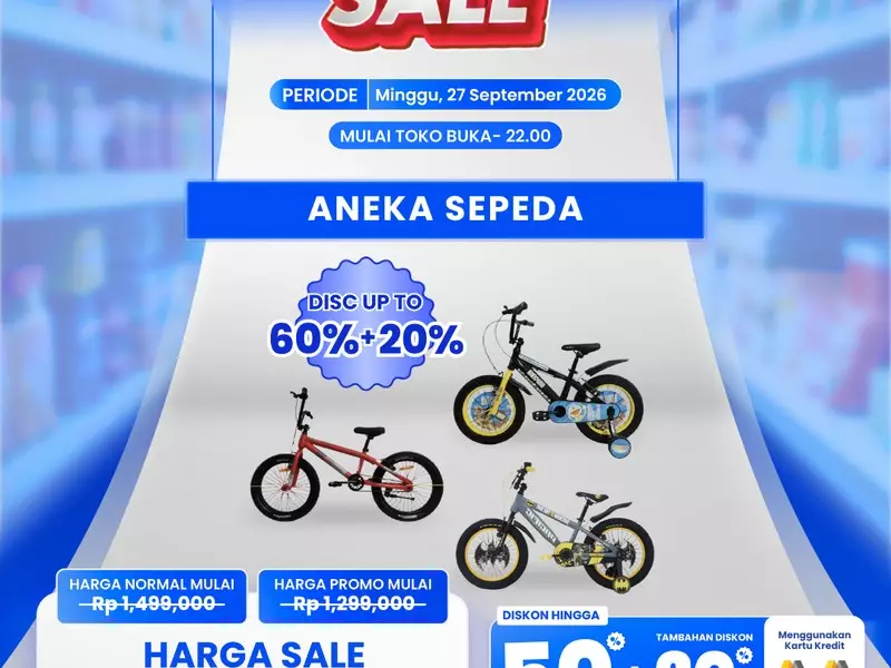 Transmart Full Day Sale! Sepeda Jadi Semurah Ini