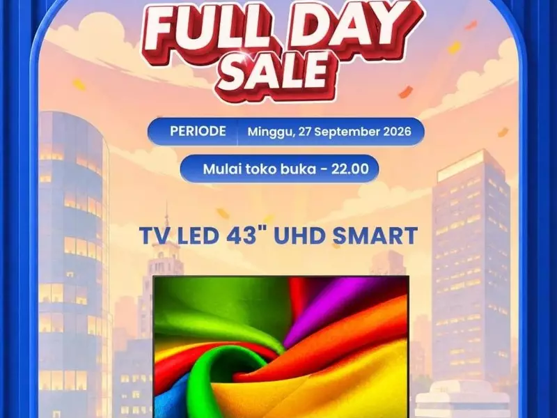 Transmart Full Day Sale, Smart TV 43 Inch Diskon Rp 1,2 Juta!