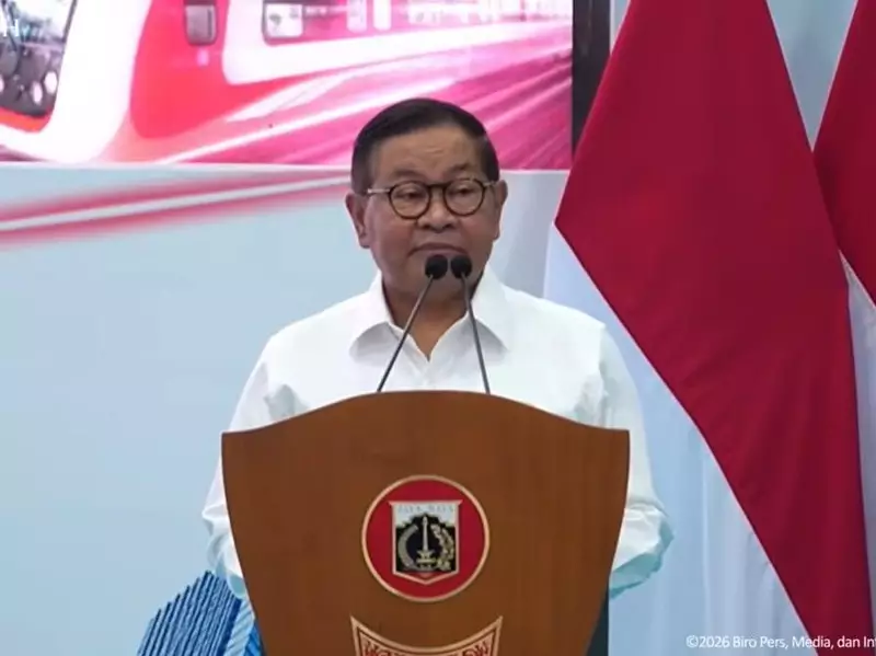 Ucapan Terima Kasih Pramono ke Seskab Teddy Saat Peresmian LRT Rute Baru