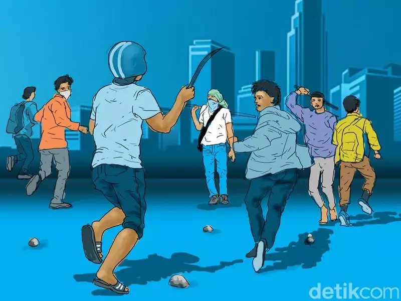 Viral Konvoi Pelajar Bermotor Bawa Sajam di Flyover Kalibata