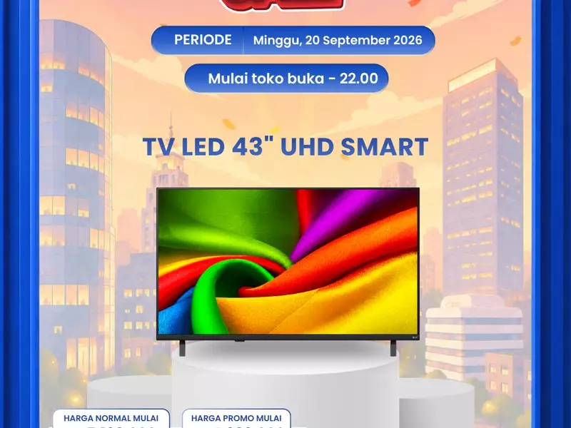 Yuk Merapat ke Transmart, Harga LED TV 43 Inch Hanya Rp 3 Jutaan