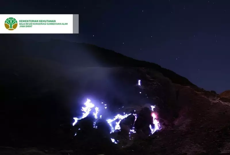 Badan Geologi Jelaskan soal Fenomena Blue Fire di Gunung Papandayan