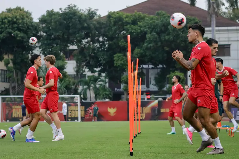 Foto: Latihan Terakhir Timnas Indonesia Jelang Lawan Singapura di FIFA ASEAN Cup