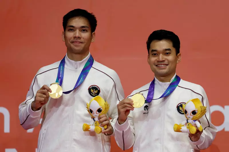 Foto: Leo/Daniel Rebut Emas Ganda Putra Asian Games 2026