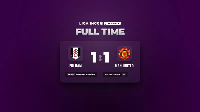 Hasil Liga Inggris: Fulham dan Man United Berbagi Poin di Craven Cottage