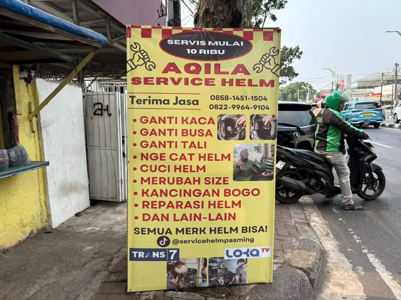 Kisah Jasa Servis Helm Harga Rp 5 Ribuan, Omzet Bulanannya Tembus Puluhan Juta