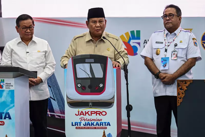 Saat LRT Kelapa Gading-Manggarai Diresmikan Prabowo