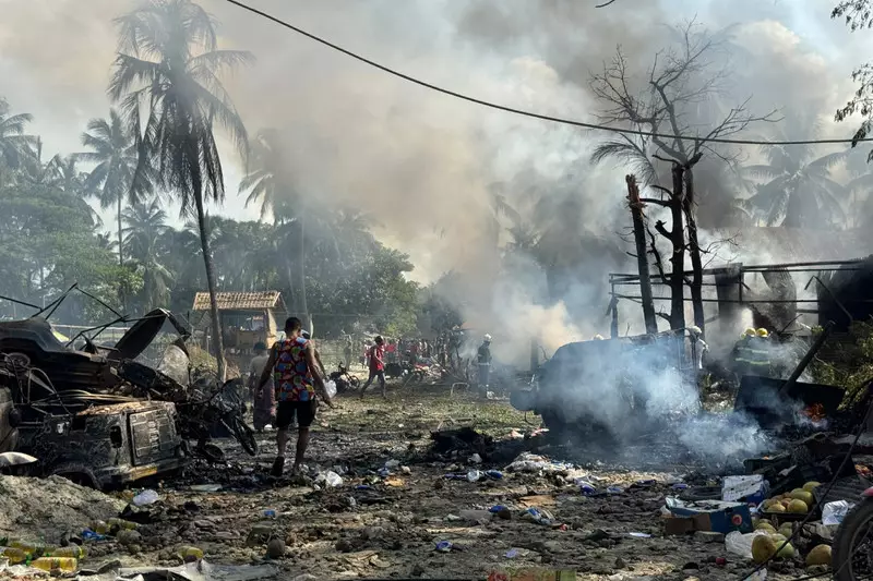 Serangan Udara Myanmar Hantam Pasar, 50 Orang Tewas