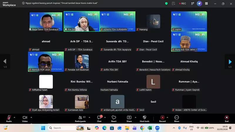 TDA Surabaya Gelar Ngopi Inspirasi secara Online
