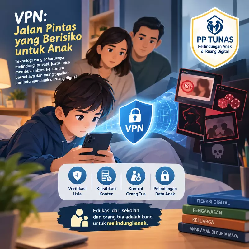 VPN dan Anak: Ketika Teknologi Privasi Menjadi Celah Bahaya di Ruang Digital